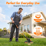 21V Cordless Weed Wacker, Battery Operated Weed Eater, Lightweight Weed Trimmer with 2 x 4.0Ah Batteries & 10 Trimmer Spool Line